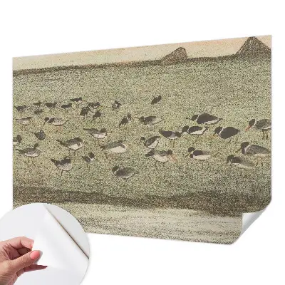 Papel mural texturado decorativo con diseño «Paz de pájaro»