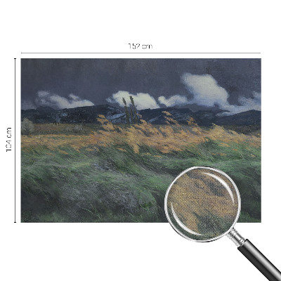 Papel mural con patrón decorativo Hierbas arrastradas por el viento