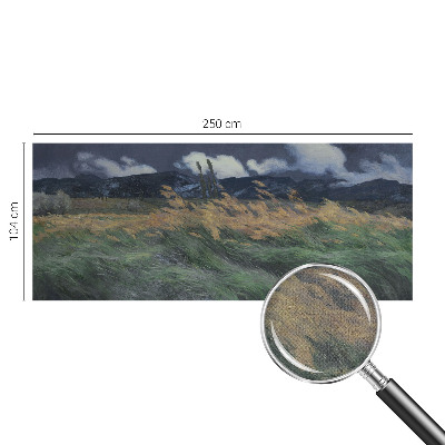 Papel mural con patrón decorativo Hierbas arrastradas por el viento