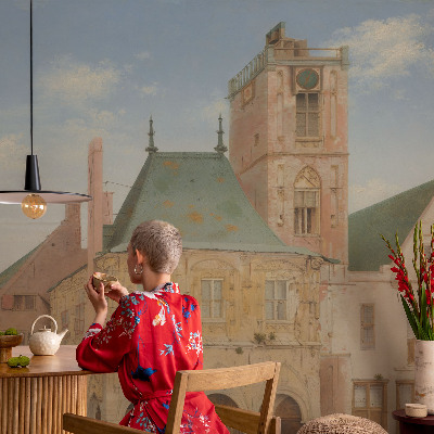 Mural de pared con estampado hermoso Ayuntamiento histórico