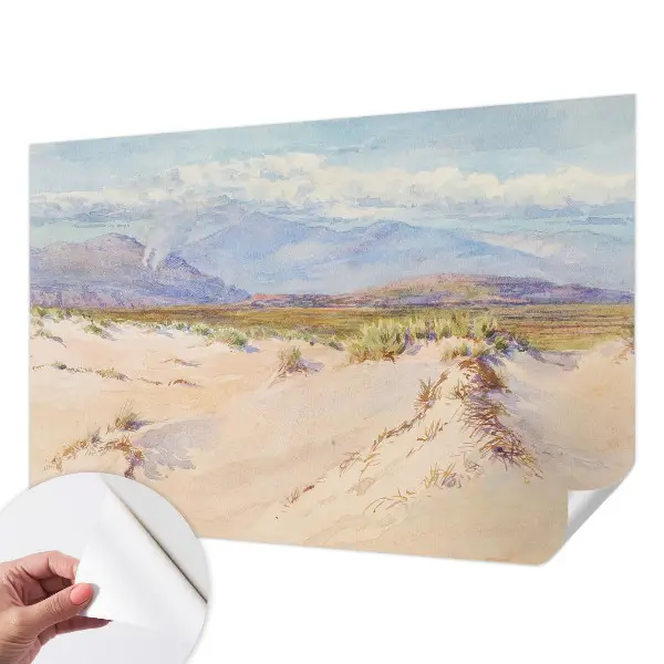 Papel mural texturado decorativo con un diseño de paisaje desértico