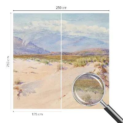 Papel mural texturado decorativo con un diseño de paisaje desértico