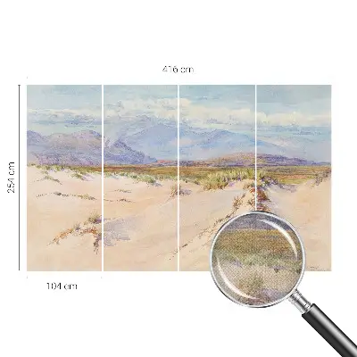 Papel mural texturado decorativo con un diseño de paisaje desértico
