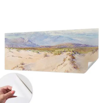 Papel mural texturado decorativo con un diseño de paisaje desértico