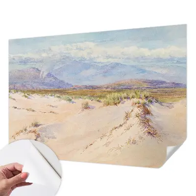Papel mural texturado decorativo con un diseño de paisaje desértico