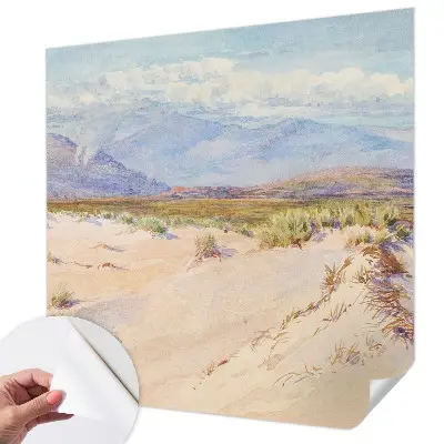 Papel mural texturado decorativo con un diseño de paisaje desértico