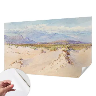 Papel mural texturado decorativo con un diseño de paisaje desértico