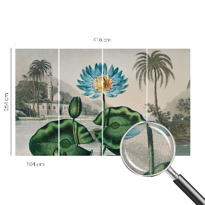 Fotomural decorativo para cabecero de cama con un paisaje exótico