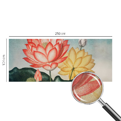 Papel mural con patrón decorativo con motivo de flores de loto