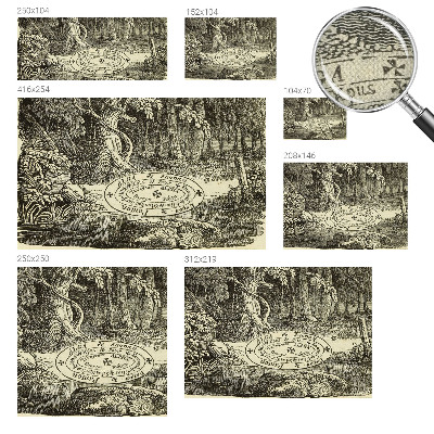 Papel mural texturado decorativo Círculo mágico