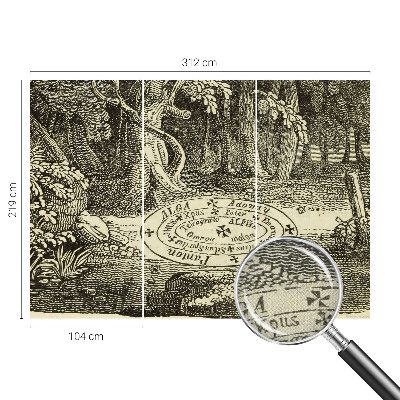 Papel mural texturado decorativo Círculo mágico