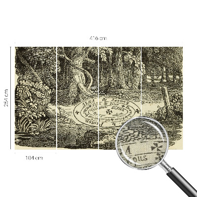 Papel mural texturado decorativo Círculo mágico