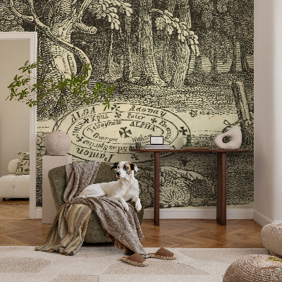 Papel mural texturado decorativo Círculo mágico