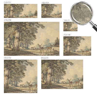 Papel mural con patrón decorativo Paz en el bosque