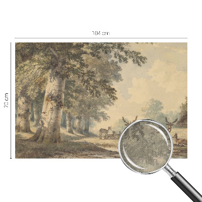 Papel mural con patrón decorativo Paz en el bosque