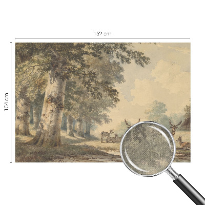 Papel mural con patrón decorativo Paz en el bosque