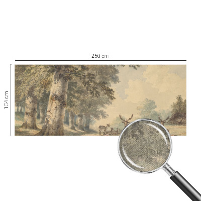Papel mural con patrón decorativo con el diseño «Paz en el bosque»