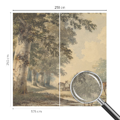 Papel mural con patrón decorativo Paz en el bosque