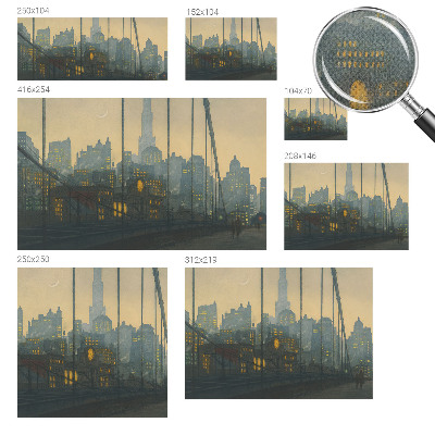 Papel mural texturado decorativo Panorama vespertino