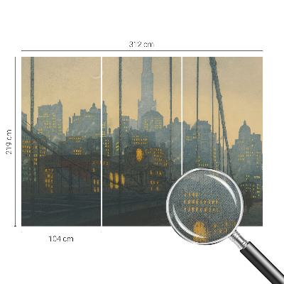 Papel mural texturado decorativo Panorama vespertino