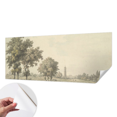 Fotomural decorativo para cabecero de cama con diseño de un parque tranquilo
