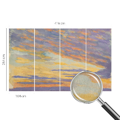 Mural de pared con estampado hermoso con motivo de cielo en tonos pastel
