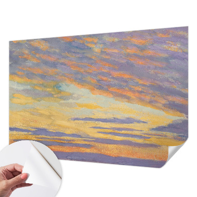 Mural de pared con estampado hermoso con motivo de cielo en tonos pastel