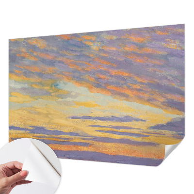 Mural de pared con estampado hermoso con motivo de cielo en tonos pastel