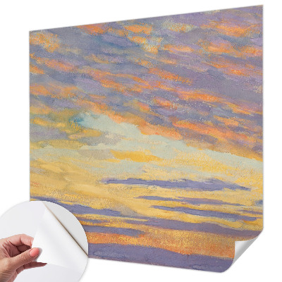 Mural de pared con estampado hermoso con motivo de cielo en tonos pastel