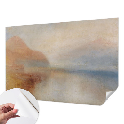 Papel mural texturado decorativo con motivo de paisaje etéreo