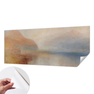 Papel mural texturado decorativo con motivo de paisaje etéreo