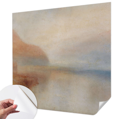 Papel mural texturado decorativo con motivo de paisaje etéreo