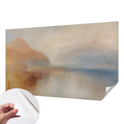 Papel mural texturado decorativo con motivo de paisaje etéreo