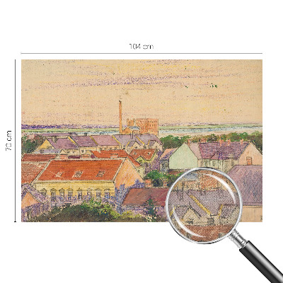 Papel mural con patrón decorativo techos urbanos