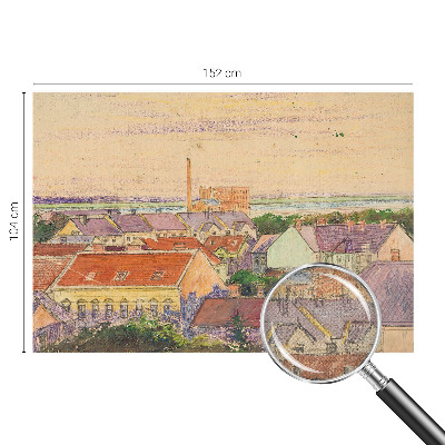 Papel mural con patrón decorativo techos urbanos