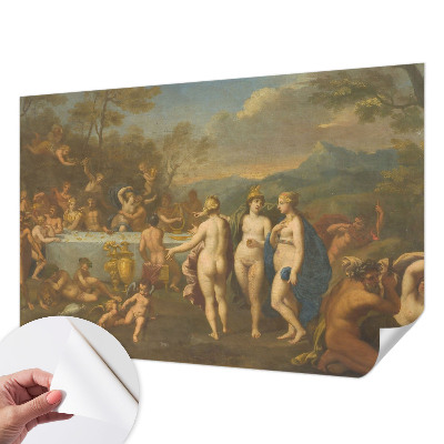Fotomural decorativo para cabecero de cama con motivo de fiesta antigua