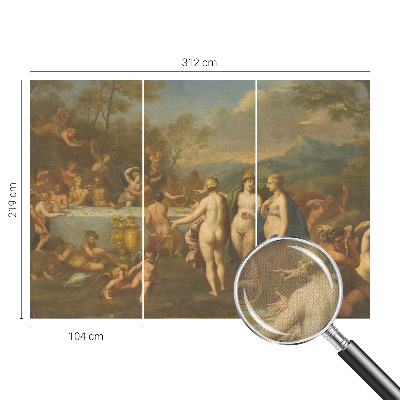 Fotomural decorativo para cabecero de cama Fiesta antigua