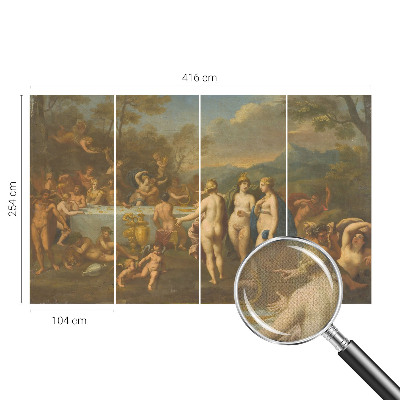 Fotomural decorativo para cabecero de cama Fiesta antigua