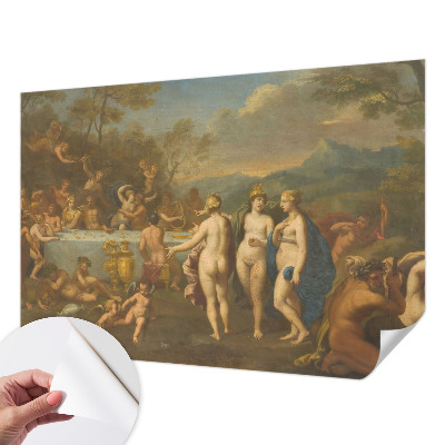 Fotomural decorativo para cabecero de cama con motivo de fiesta antigua