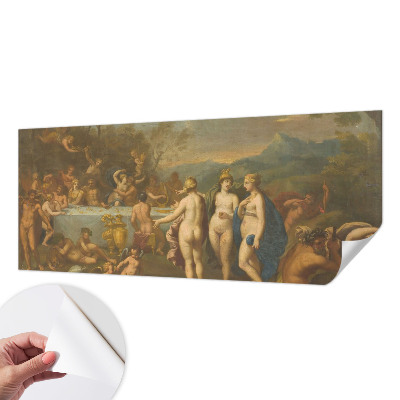 Fotomural decorativo para cabecero de cama con motivo de fiesta antigua
