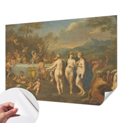 Fotomural decorativo para cabecero de cama con motivo de fiesta antigua