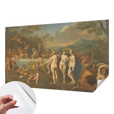 Fotomural decorativo para cabecero de cama con motivo de fiesta antigua