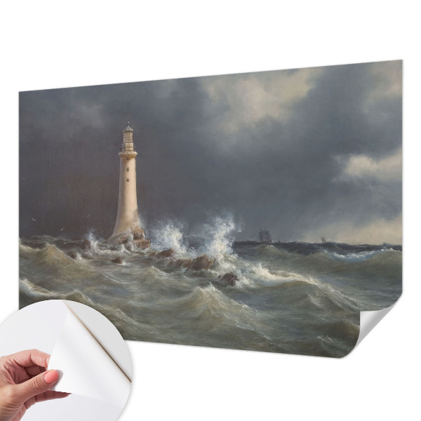Papel mural con patrón decorativo con motivo de tormentas marinas