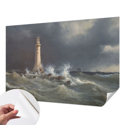 Papel mural con patrón decorativo con motivo de tormentas marinas