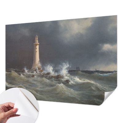 Papel mural con patrón decorativo con motivo de tormentas marinas