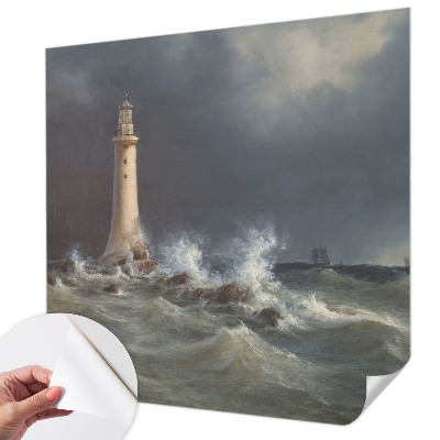 Papel mural con patrón decorativo con motivo de tormentas marinas