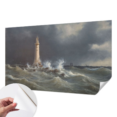 Papel mural con patrón decorativo con motivo de tormentas marinas