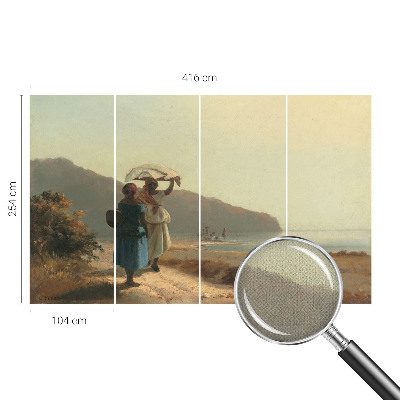 Papel mural texturado decorativo Un paseo por la costa