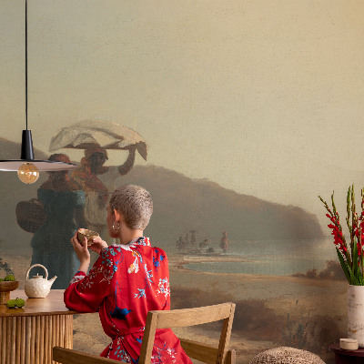 Papel mural texturado decorativo Un paseo por la costa