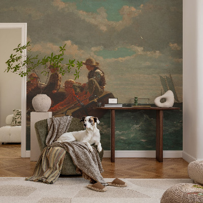 Fotomural decorativo para cabecero de cama expedición marítima